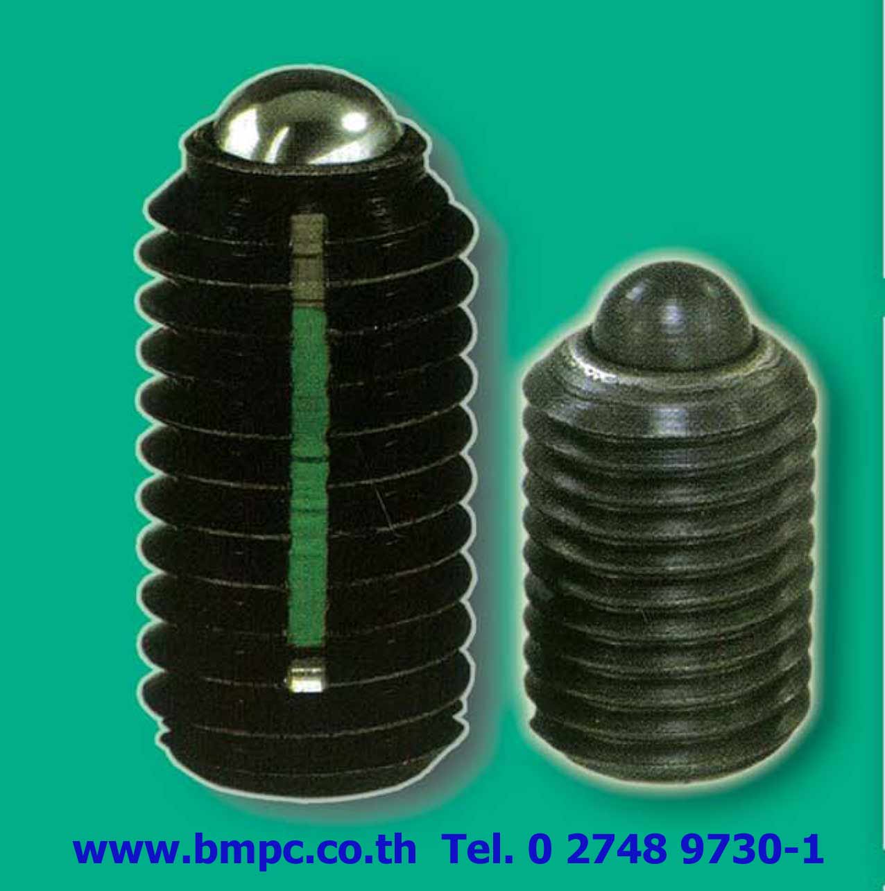 Ball plunger, spring plunger, หนอนปลายลูกปืน, slot ball plunger, Disc spring